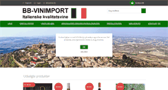 Desktop Screenshot of bb-vinimport.dk