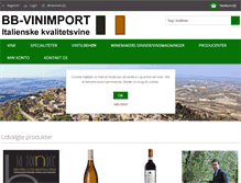 Tablet Screenshot of bb-vinimport.dk